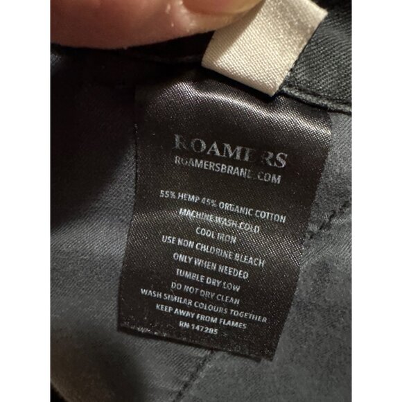 Roamers 28 Faded Black Denim Overalls Hemp Organic Cotton Adjustable Straps Pock - Picture 10 of 11